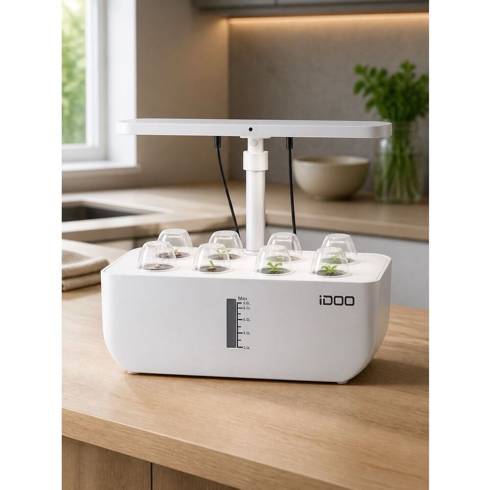 12 POD INDOOR LED HYDROPONIC SYSTEM by IDOO NIB GROW IN WATER, NO SOUL, NO MESS